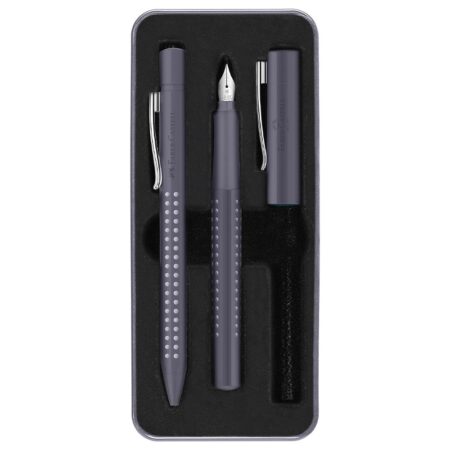 Fountain pen M / ballpoint pen XB Set Grip Edition dapple grey #201529