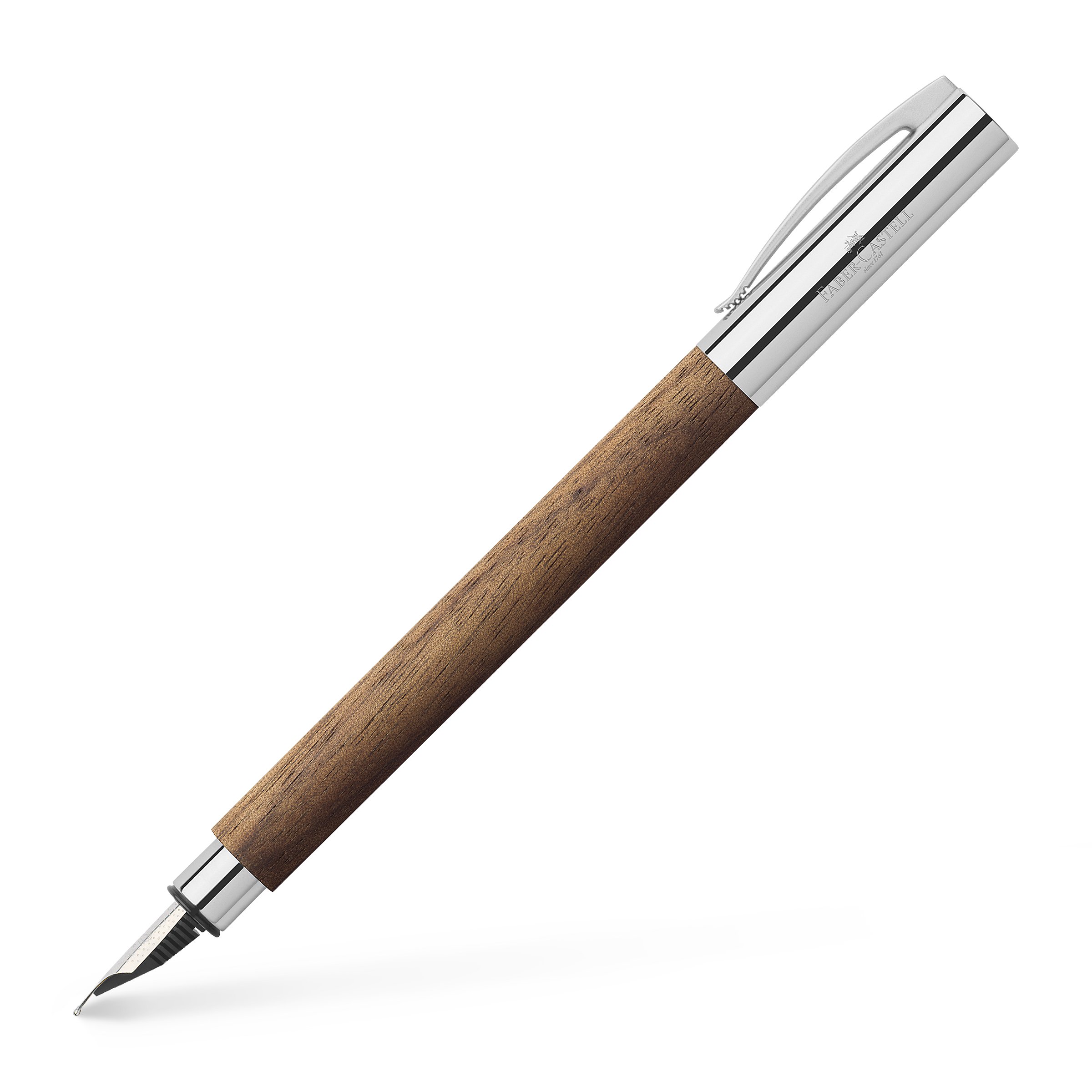 Ambition Fountain Pen, Walnut Wood - Broad - #148583