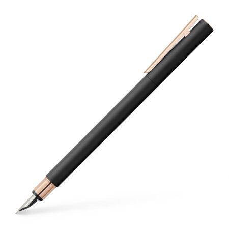 NEO Slim Fountain Pen, Black Matte and Rose Gold - Medium - #343100