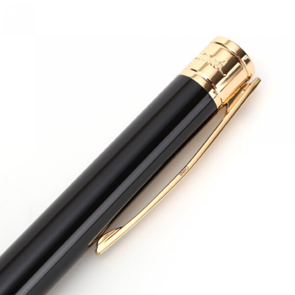 Yellow gold finish black Ballpoint pen - Image 3