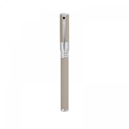 FOUNTAIN PEN D-INITIAL BEIGE MAT LAQUER - CHROME