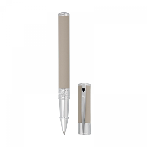 ROLLERBALL PEN D-INITIAL BEIGE MAT LAQUER - CHROME