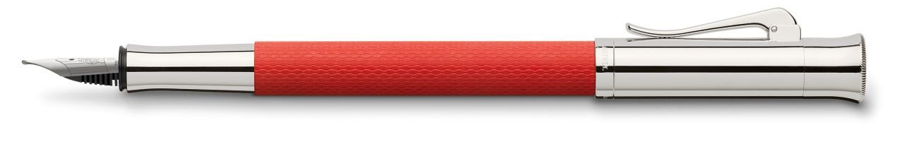 Fountain pen Guilloche India Red F - Image 3