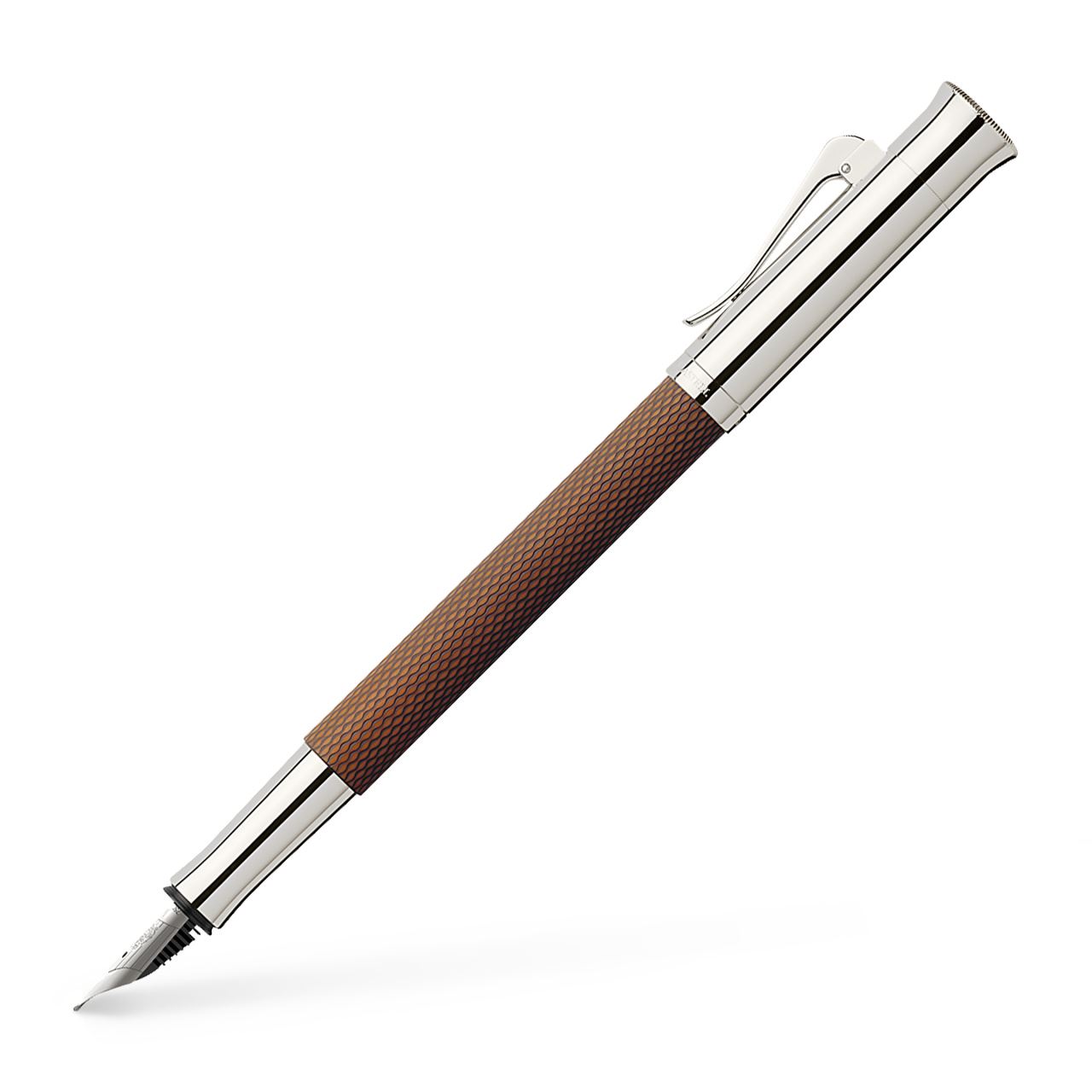 Fountain pen Guilloche Cognac Extra Fine