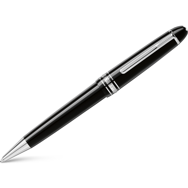 Montblanc Meisterstuck Ballpoint Pen - Black - Platinum Trim - Midsize - Image 2