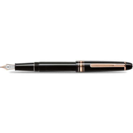 Montblanc Meisterstuck Fountain Pen - Black - Red Gold Trim - Classique