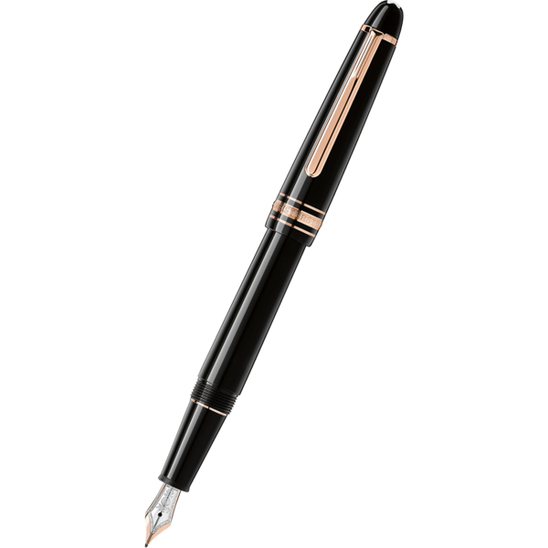 Montblanc Meisterstuck Fountain Pen - Black - Red Gold Trim - Classique - Image 3