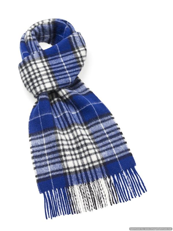 Tartan Napier Scarf, Merino Lambswool, Made in England, Bronte Moon