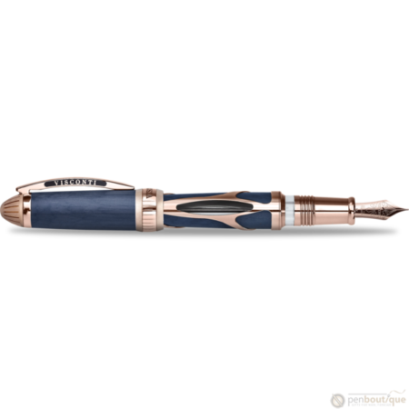 Visconti Torpedo Fountain Pen - Cobalt Blue - Rose Gold Trim (Limited Edition)
