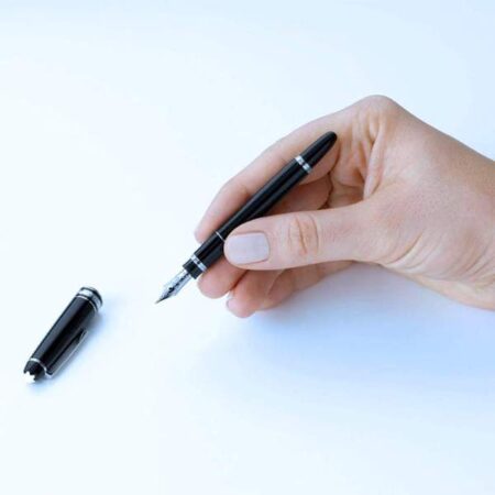 Montblanc Meisterstuck Mozart Fountain Pen - Black - Platinum Trim