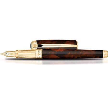 S T Dupont Atelier Line D Fountain Pen - Brown - Large