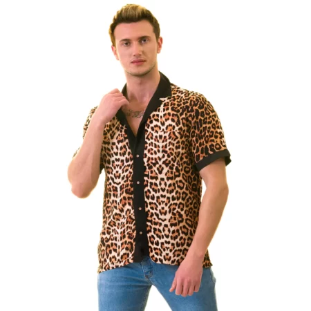 Leopard Classic | Shirt Weekend Men's Shirt Velor Combination Leopard （美品）ROLL | Best The Simply トップス