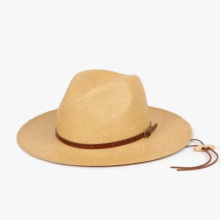 panama hat with chin strap