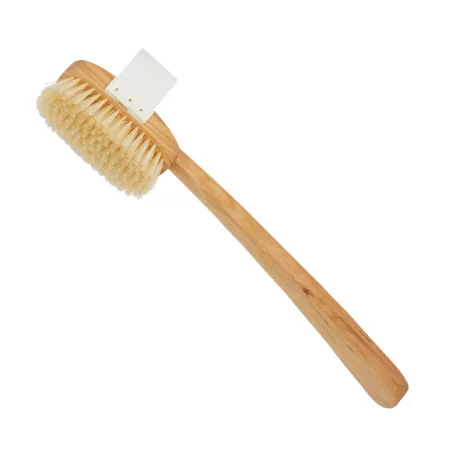 kent luxury ash pure white bristle bath brush with detachable head